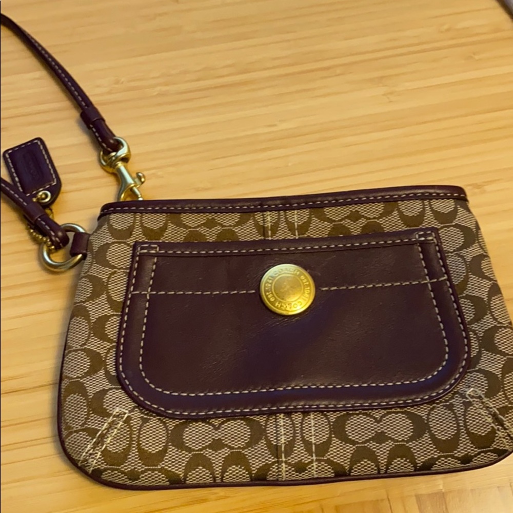 Coach Monogram Wristlet